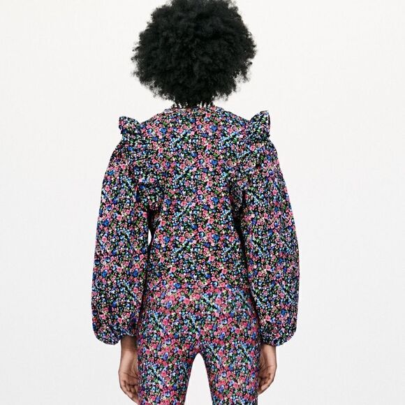 ZARA COMBINATION FLORAL SWEATSHIRT - Picture 3 of 8